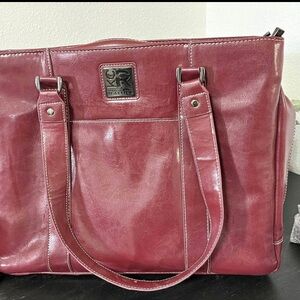 Elegant Burgundy Leather Tote by